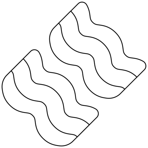 Bacon Emoji Coloring Page